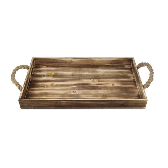 wooden tray with handles