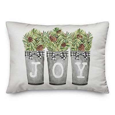 Christmas Planters Joy Pillow