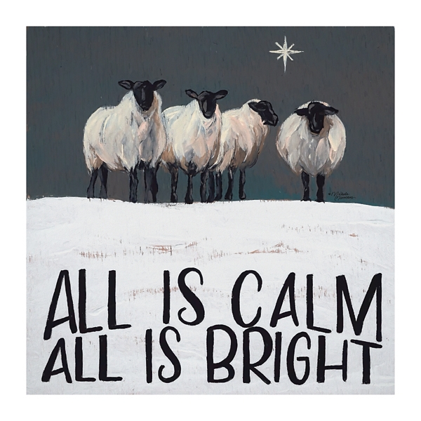 All Is Calm All Is Bright Canvas Art Print