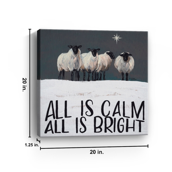 All Is Calm All Is Bright Canvas Art Print