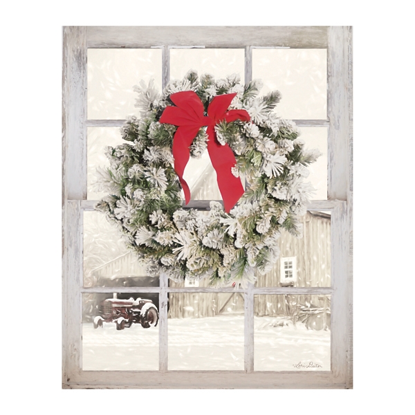 On The Farm Window View Canvas Art Print