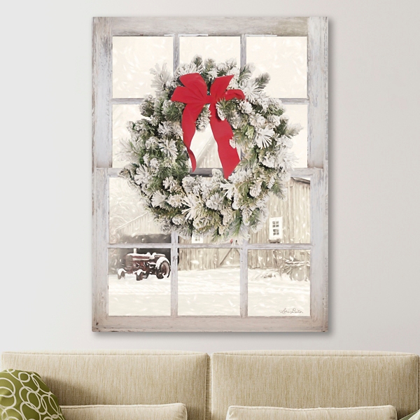 On The Farm Window View Canvas Art Print
