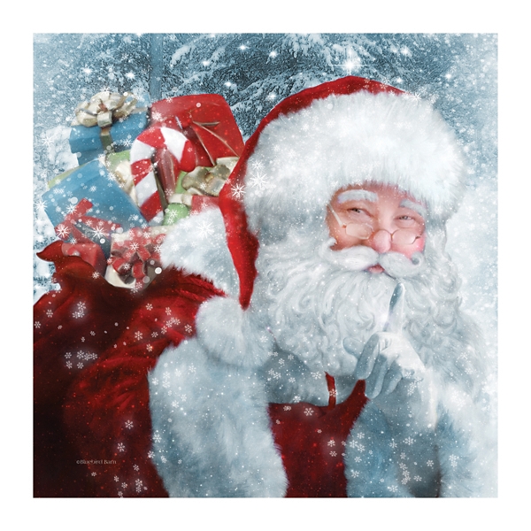 Santa with Presents Canvas Art Print