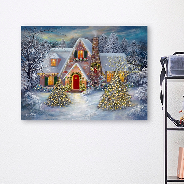Christmas House Canvas Art Print