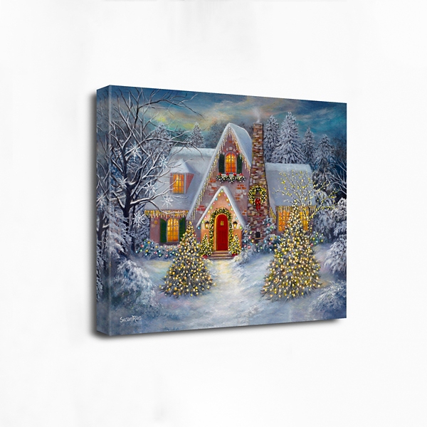 Christmas House Canvas Art Print