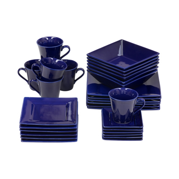 blue square dinnerware