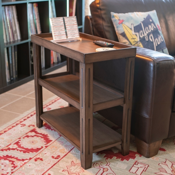 Brown Open Shelf Accent Table Kirklands