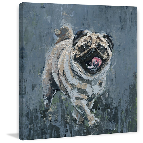 Walking Pug Canvas Art Print | Kirklands