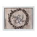 You and Me Wreath Framed Wooden Wall Plaque