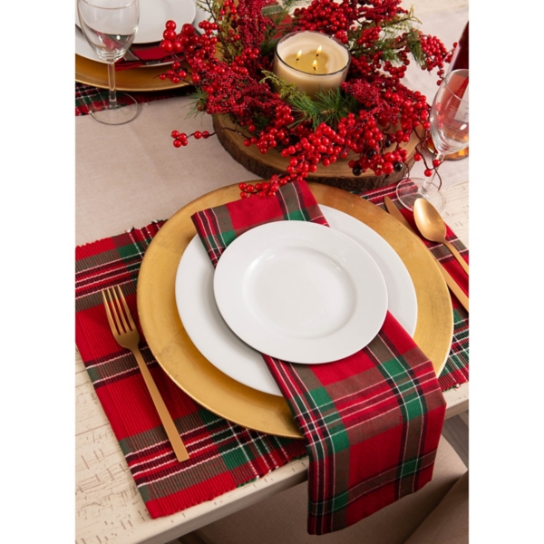 Holiday Plaid Placemats, Set of 6