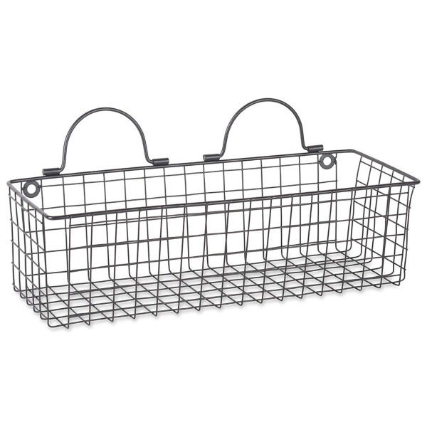 Gray Wire Wall Baskets, Set of 2