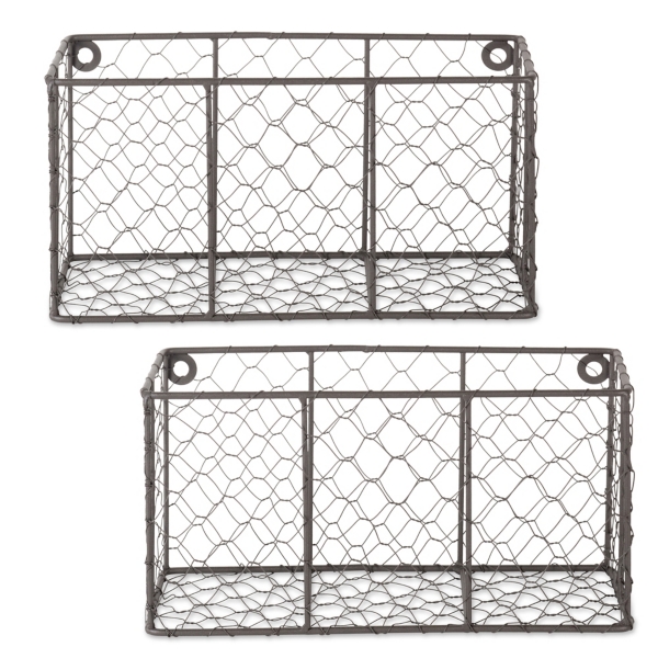 Small Wall Hanging Chicken Wire Baskets Set Of 2 Kirklands