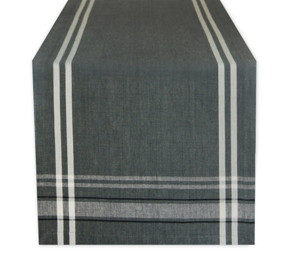 Gray French Chambray Table Runner