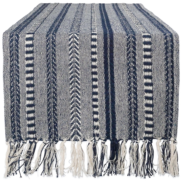 Navy Braided Stripe Table Runner, 108 in.