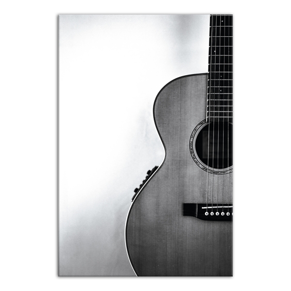 Black And White Guitar Close Up Canvas Art Print Kirklands