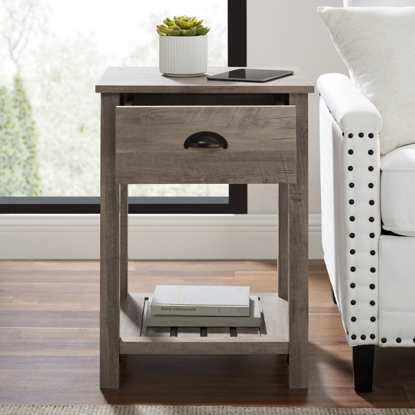 Gray Wash End Table