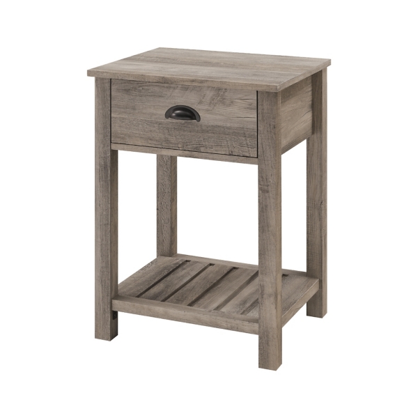 Gray Wash Country Accent Table