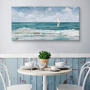 Picture Perfect International Small Waves by The Shore Giclee Print Canvas Wall Art, 24 Inches x 36 Inches x 1.5 Inches