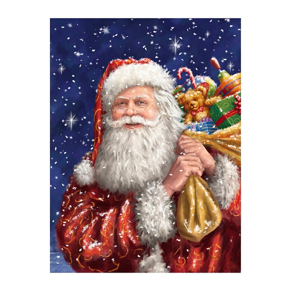 Santa with His Sack Of Gifts Canvas Art Print