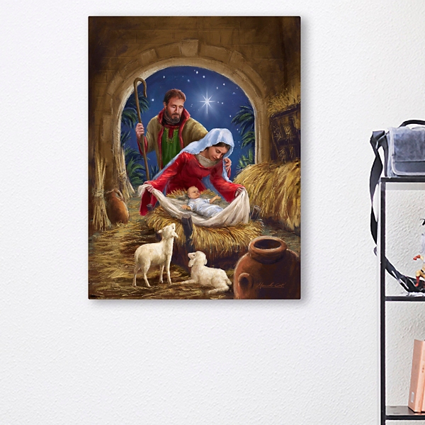 Holy Family with Sheep Canvas Art Print | Kirklands Home