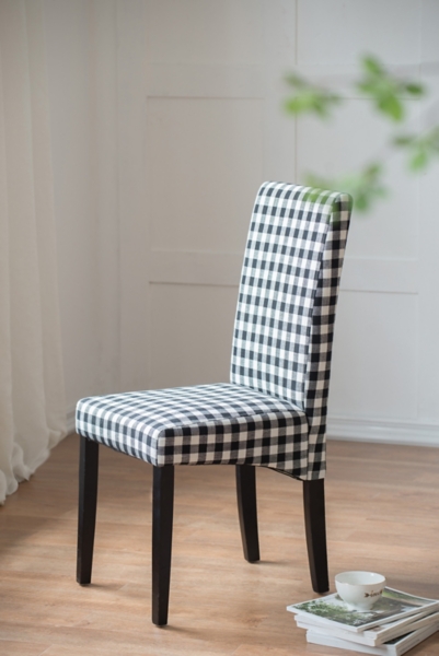 Black and White Buffalo Plaid Dining Chair