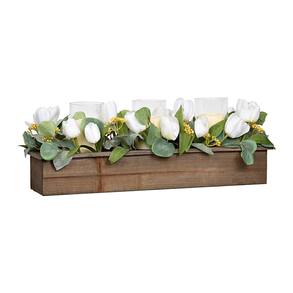 White Tulip Centerpiece Kirklands Home
