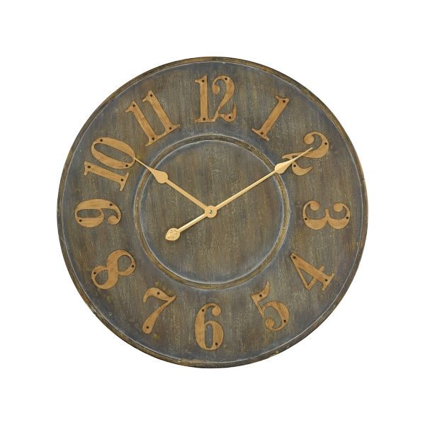 Dooley Wooden And Golden Metal Wall Clock Kirklands Home   218420