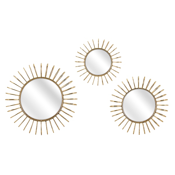 Gold Starburst Mirrors Set Of 3 Kirklands