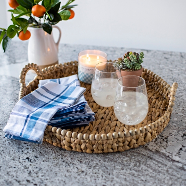 coffee table basket tray