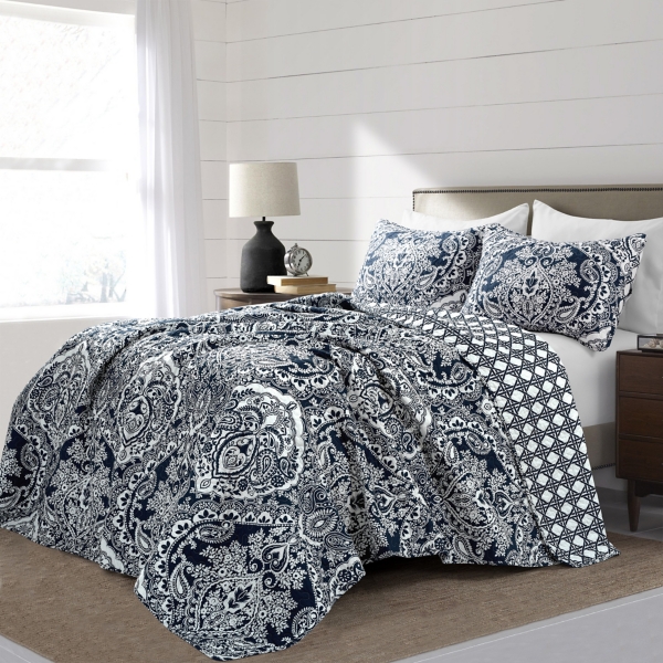 Navy Ansley 3pc. King Quilt Set Kirklands Home