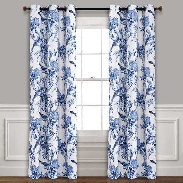 blue curtains