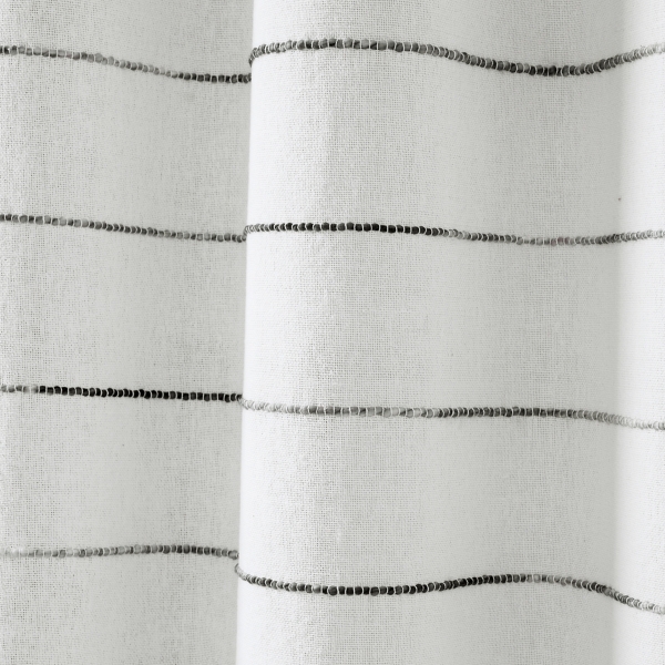 Gray Ombre Stripe Curtain Panel Set, 95 in.