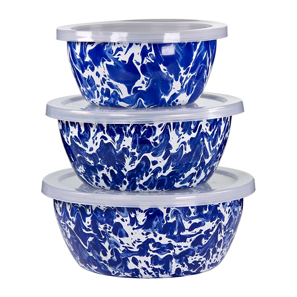 Cobalt Swirl Nesting Mixing Bowl Set Kirklands Home