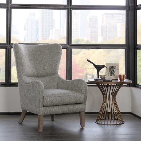 Gray Lydia Swoop Wingback Accent Chair Kirklands Home
