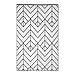 Black and White Geometric Outdoor Area Rug, 6x9