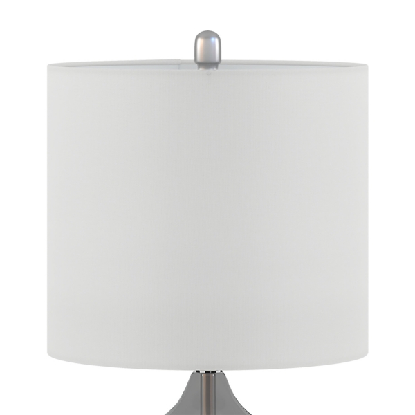 Curved Gray Glass Table Lamps, Set of 2