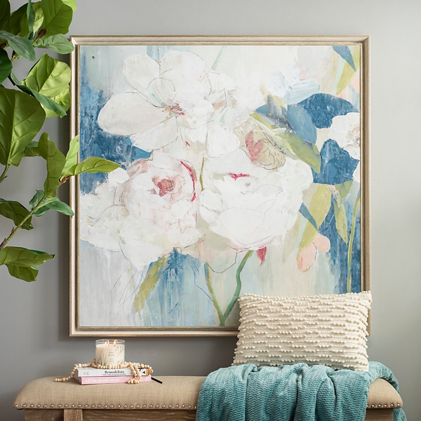 Flower Sketch Framed Canvas Art Print Kirklands