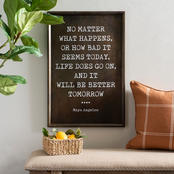 Bronze Metal Maya Angelou Plaque Kirklands Home