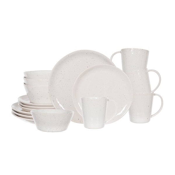 black and cream dinner set