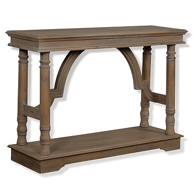 Emily distressed clearance demilune console table