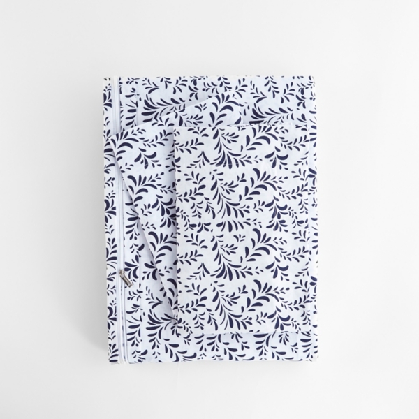 Navy Vines 3-pc. King Duvet Cover Set