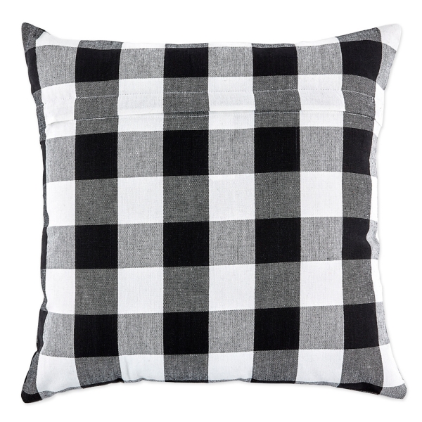 black and white plaid pillow covers