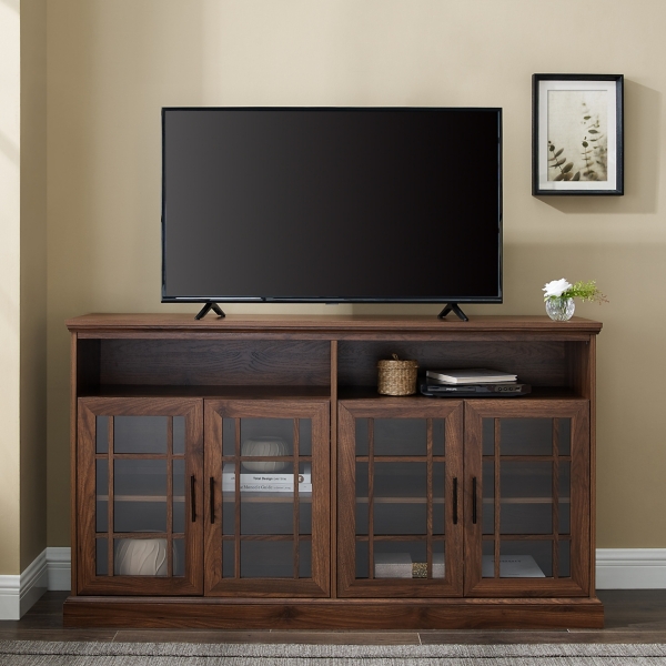 Tv stand deals dark walnut