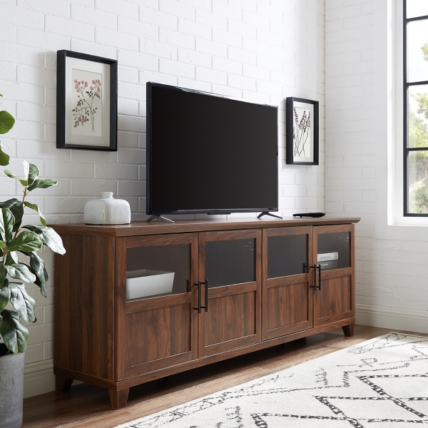 Dark walnut store entertainment center