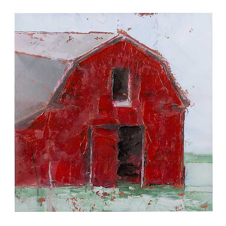 Textured Red Barn Canvas Art Print Kirklands Expertly crafted by american heritage billiards exclusively for pottery barn. textured red barn canvas art print