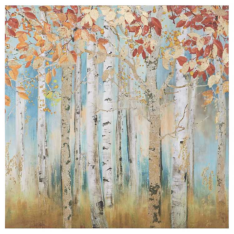 Autumn Birch Trees Canvas Art Print | Kirklands Home