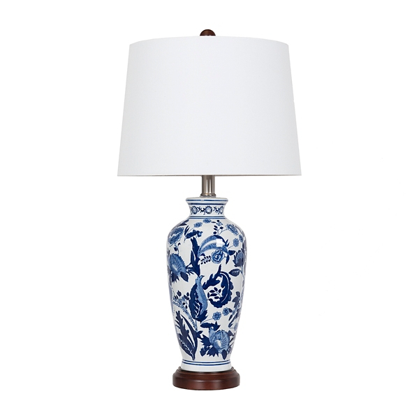 blue and white ceramic table lamps