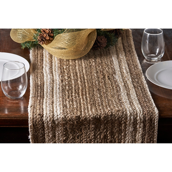 Natural Bleached Bordered Jute Table Runner Kirklands Home