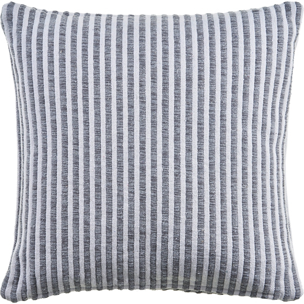 grey striped pillow