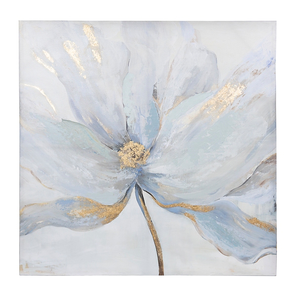 iCanvas White Flowers On Gold by Morgan Harper Nichols Canvas Print - Bed  Bath & Beyond - 33201819